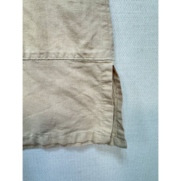 Calvin Klein Jeans Womens Mini Skirt Size 10 Beige Drawstring Slits Casual Y2K - Picture 3 of 8